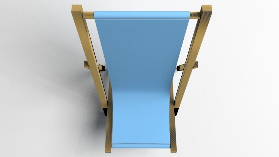 Deck Folding Chair 3D model_2