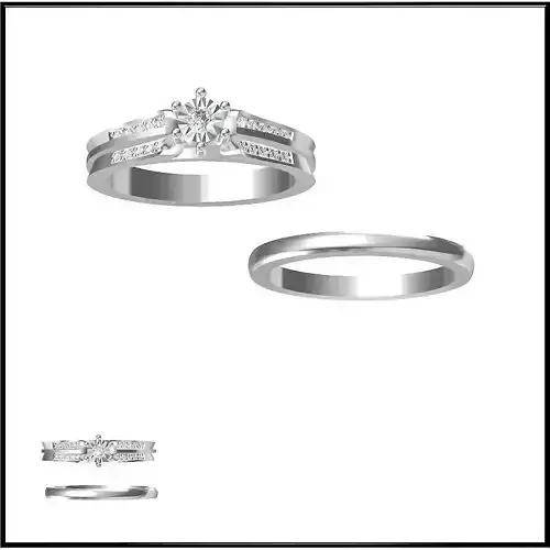 JCD Format Unique bridal set rings jewelry cam