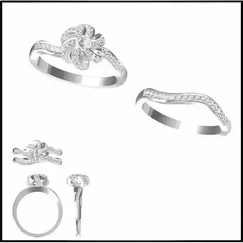 JCD Format Unique bridal set rings jewelry cad institute
