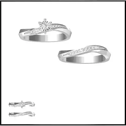 JCD Format Unique bridal set rings jewelers file set