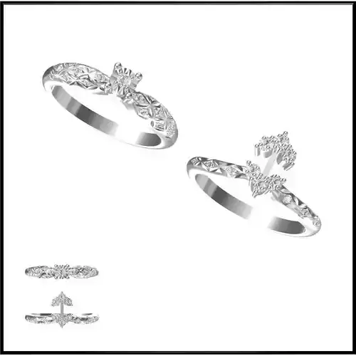 JCD Format Unique bridal set rings 3dm jewelry