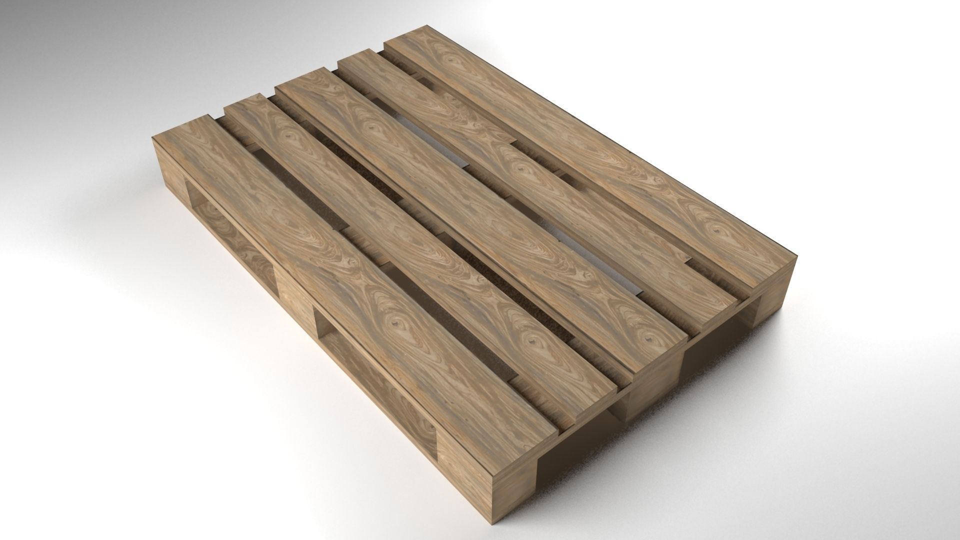 Wooden pallet  3D model_1