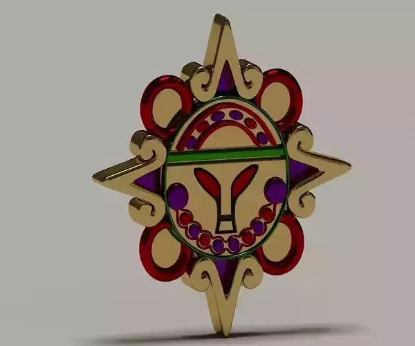 Mayan Alien Golden Sun 3D model