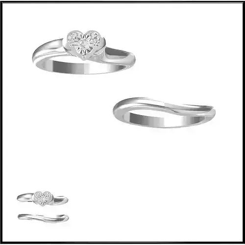 JCD Format Minimalist bridal set rings jewelry cam