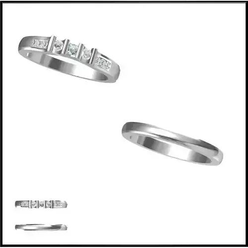 JCD Format Minimalist bridal set rings jewelry cad cam masters