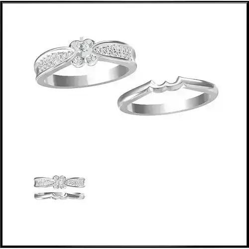 JCD Format Minimalist bridal set rings jewelers file set