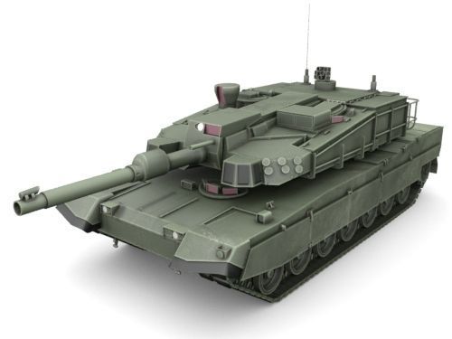 K 2 Black Panther  Low-poly 3D model_2