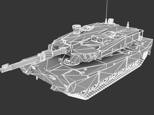 K 2 Black Panther  Low-poly 3D model_14