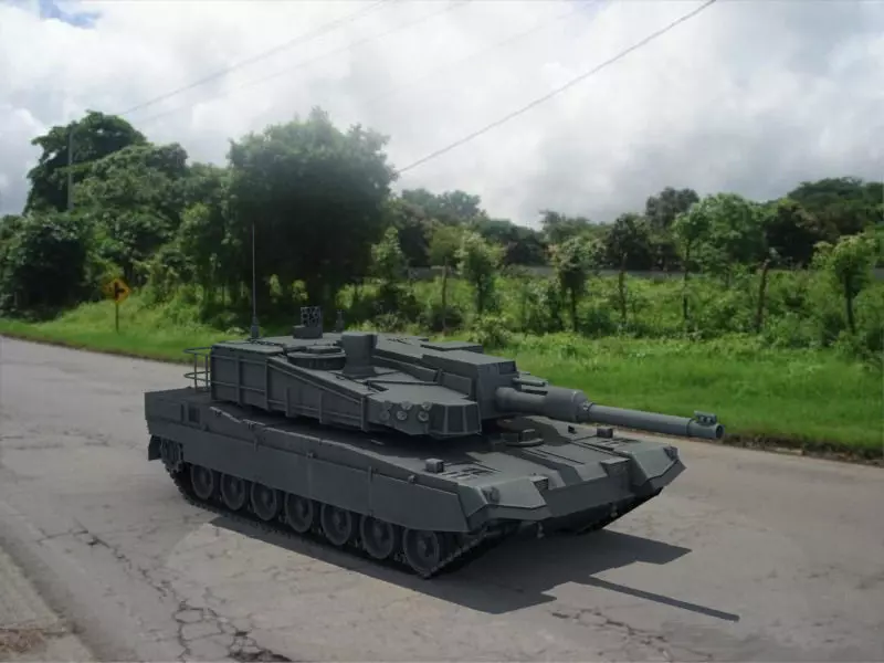 K 2 Black Panther  Low-poly 3D model_0