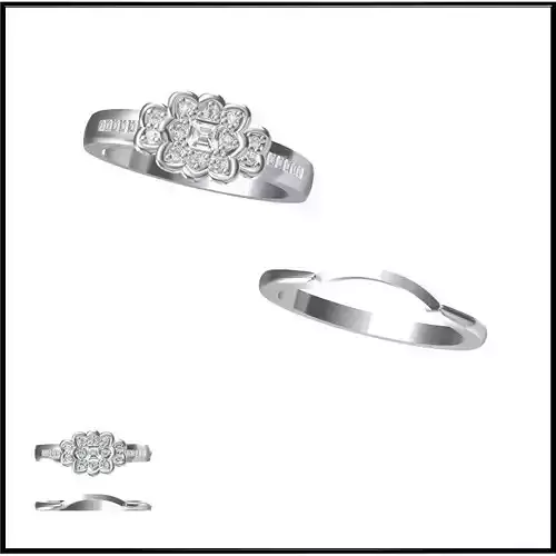 JCD Format Minimalist bridal set rings cad cam jewelry design