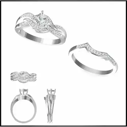 JCD Format Mens bridal set rings jewelry cad programs