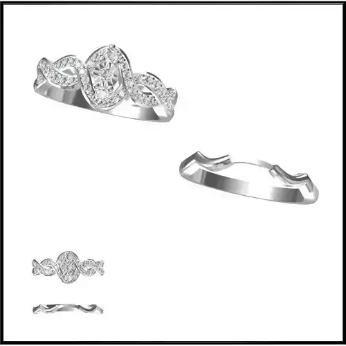 JCD Format Mens bridal set rings jewelry cad institute