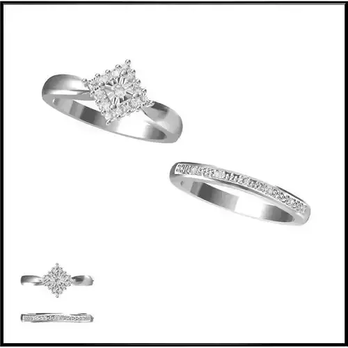 JCD Format Mens bridal set rings jewelry cad cam masters