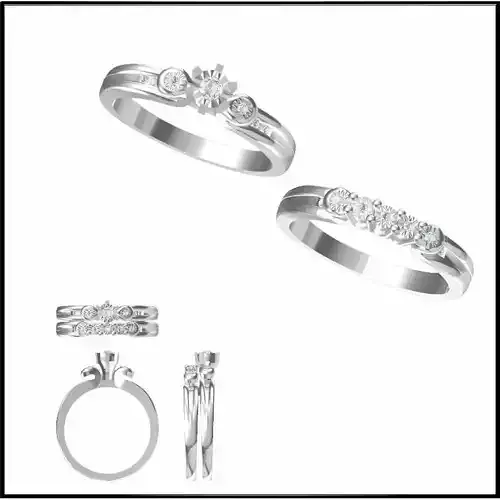 JCD Format Mens bridal set rings 3design price