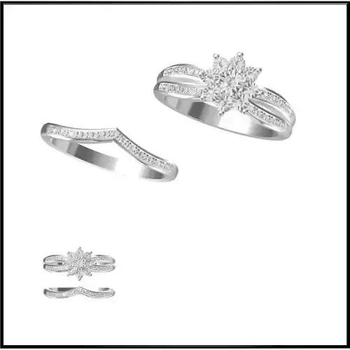 JCD Format Mens bridal set rings 3d jewelry files for sale