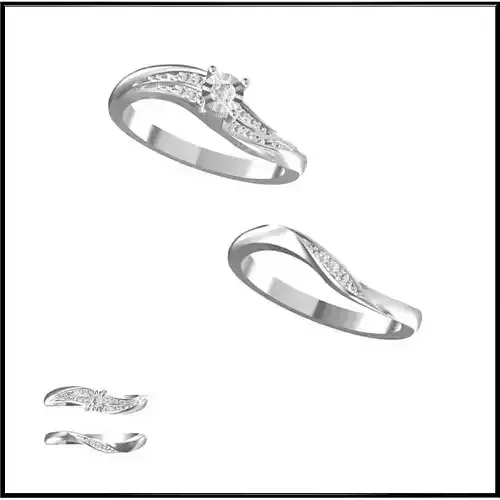 JCD Format Mens bridal set rings 3d jewellery design course