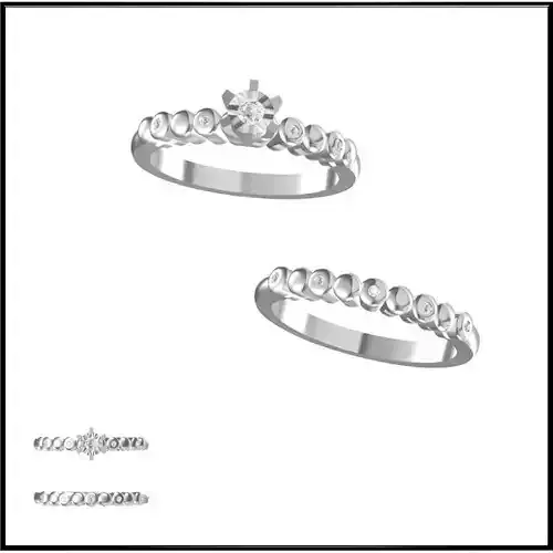 JCD Format Cheap bridal set rings metal file for jewelry making