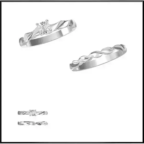 JCD Format Cheap bridal set rings jewellery cad design