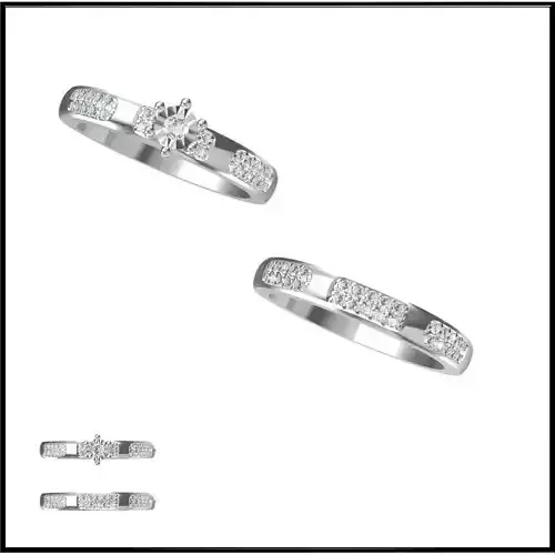 JCD Format Cheap bridal set rings cad ring design