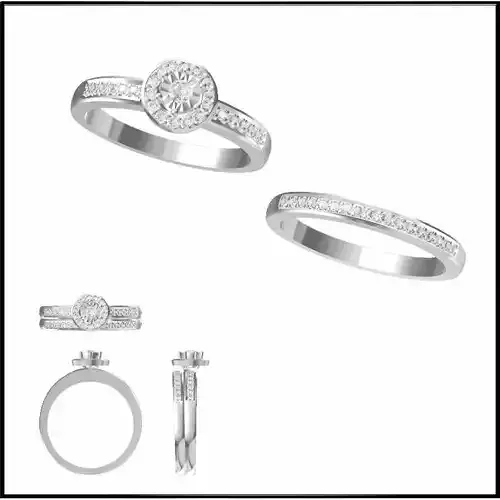 JCD Format Cheap bridal set rings cad bridal set ring design