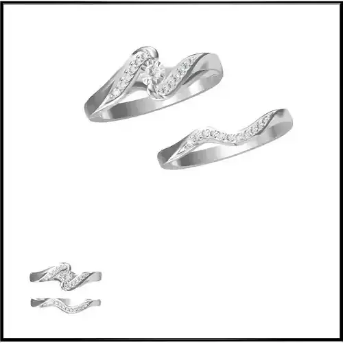 JCD Format Cheap bridal set rings 3d jewelry cad