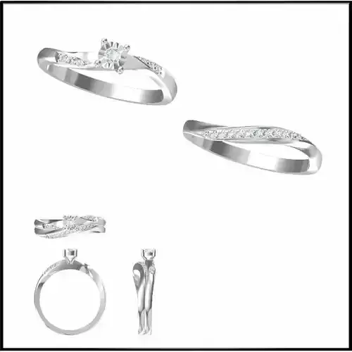 JCD Format Cheap bridal set rings 3d cad jewelry design