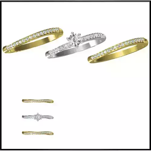 JCD Format Bridal set rings for women jewelry cam