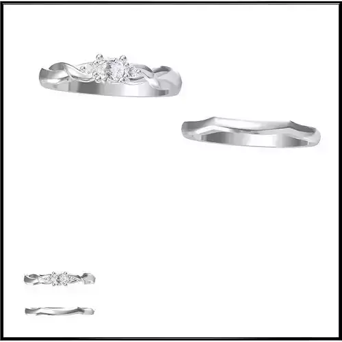 JCD Format Bridal set rings for women jewelry cad programs