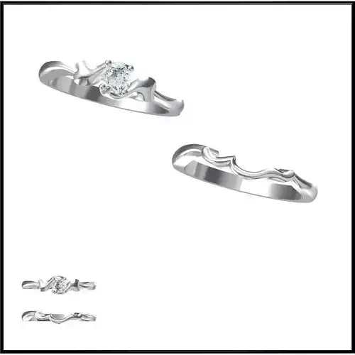 JCD Format Bridal set rings for women jewelry cad institute