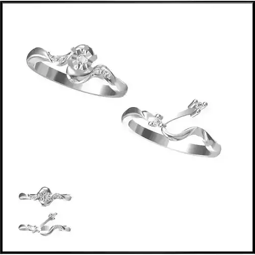 JCD Format Bridal set rings for women jewelry cad cam masters
