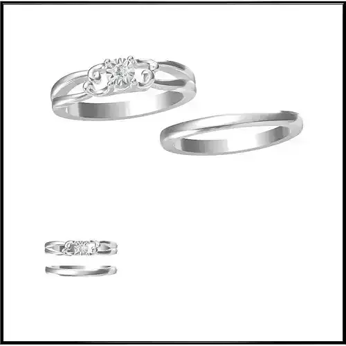 JCD Format Bridal set rings for women jewelers file set