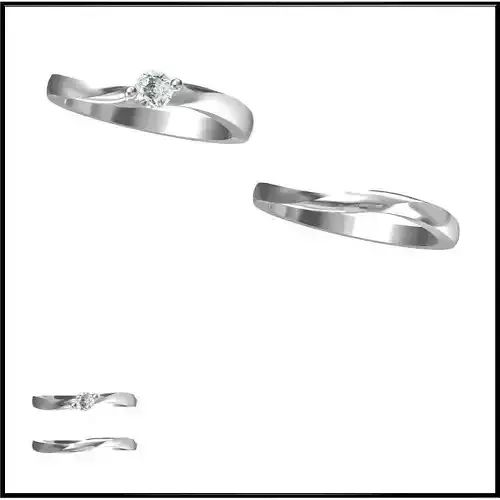 JCD Format Bridal set rings for women cad Bridal set ring design