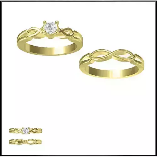 JCD Format Bridal set rings for women cad Bridal set ring