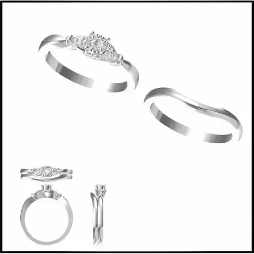 JCD Format Bridal set rings for women 3design price