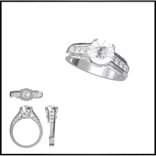 JCD Format  Art deco bridal set ring cad cam jewelry