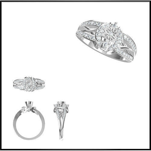 JCD Format  Art deco bridal set ring 3dm jewelry 3D print model