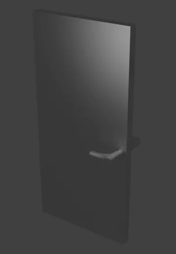 Iron Door Low-poly 3D model_0