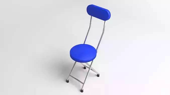 Rounded Folding Chair 3D model