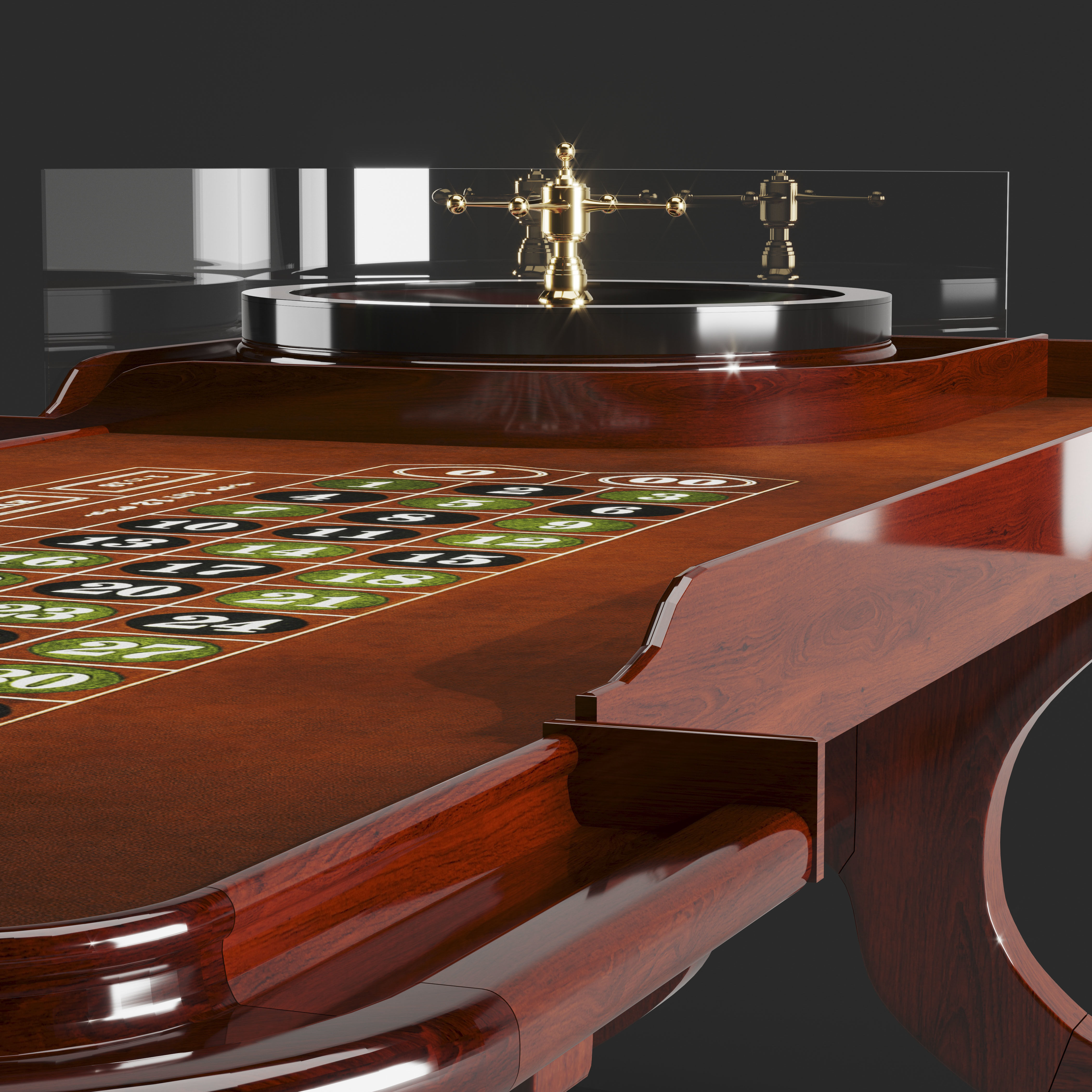 casino roulette table  3D model_8