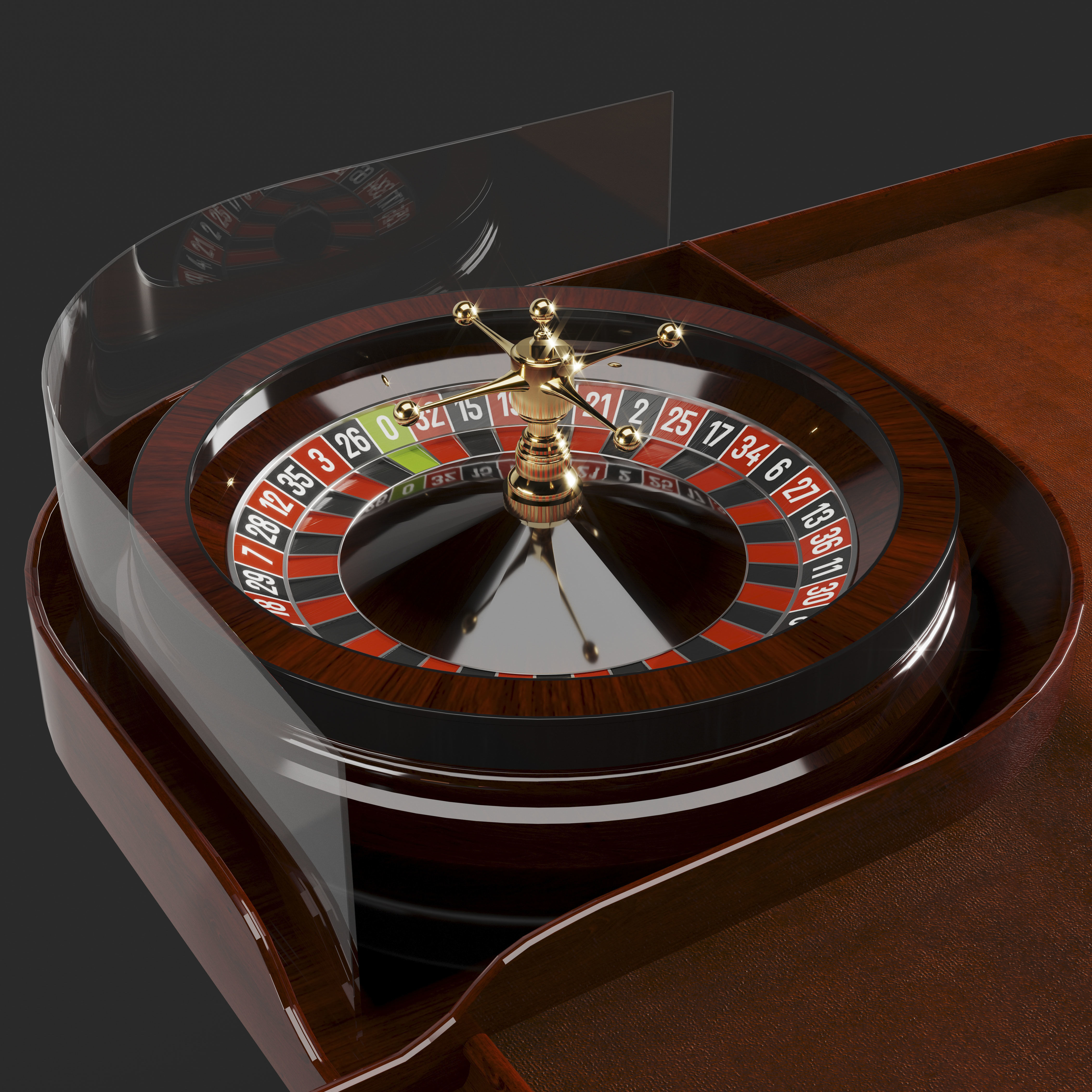 casino roulette table  3D model_1
