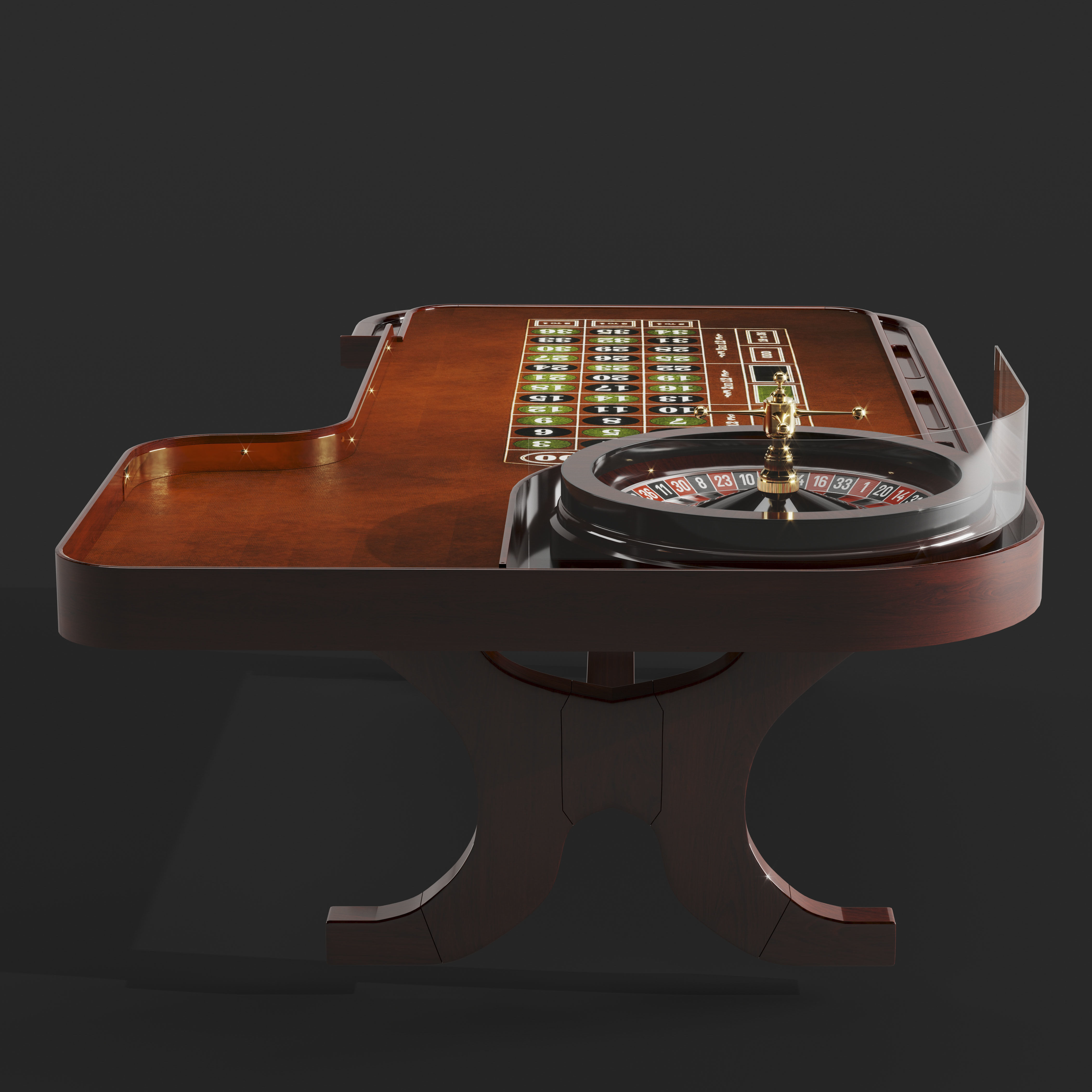 casino roulette table  3D model_9