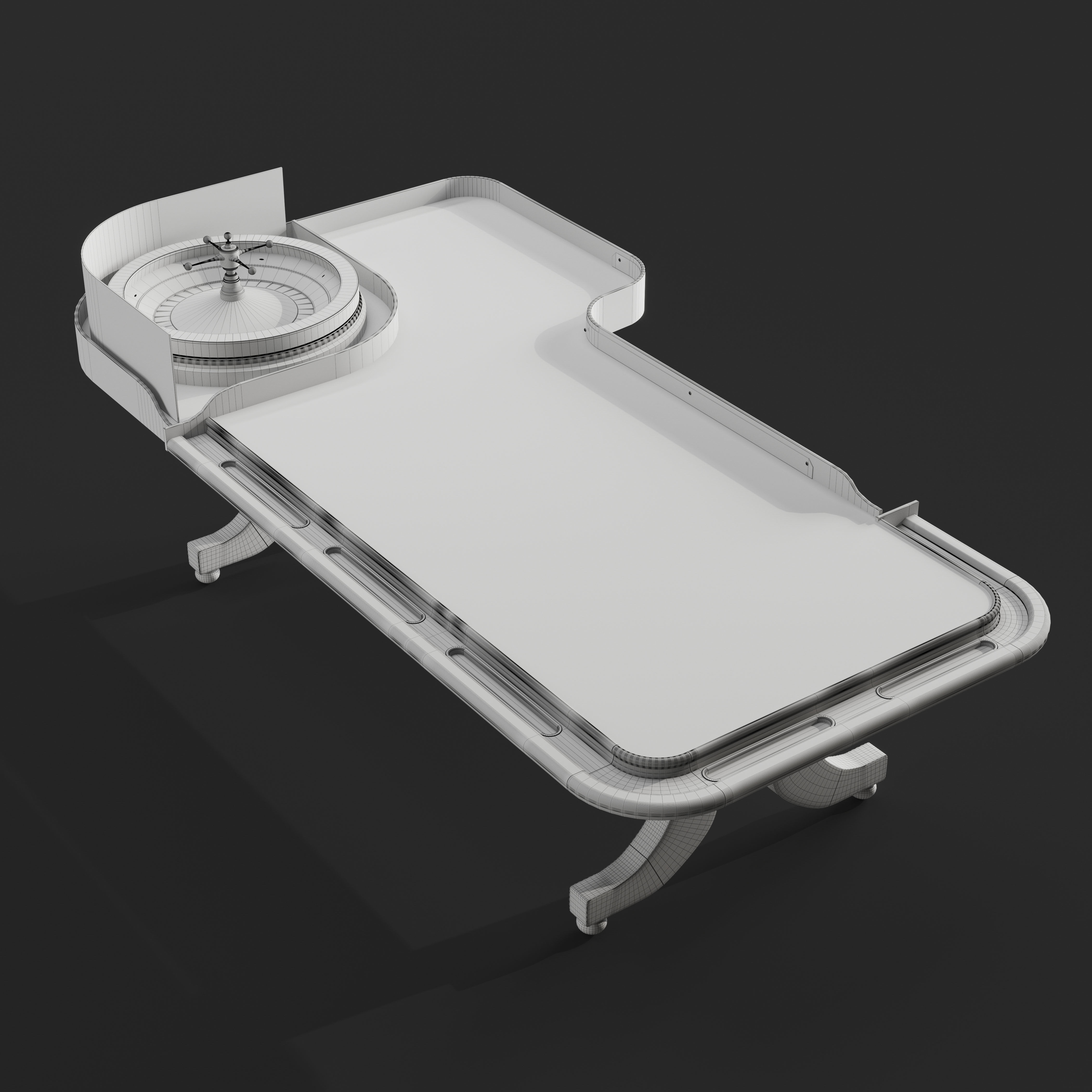 casino roulette table  3D model_12