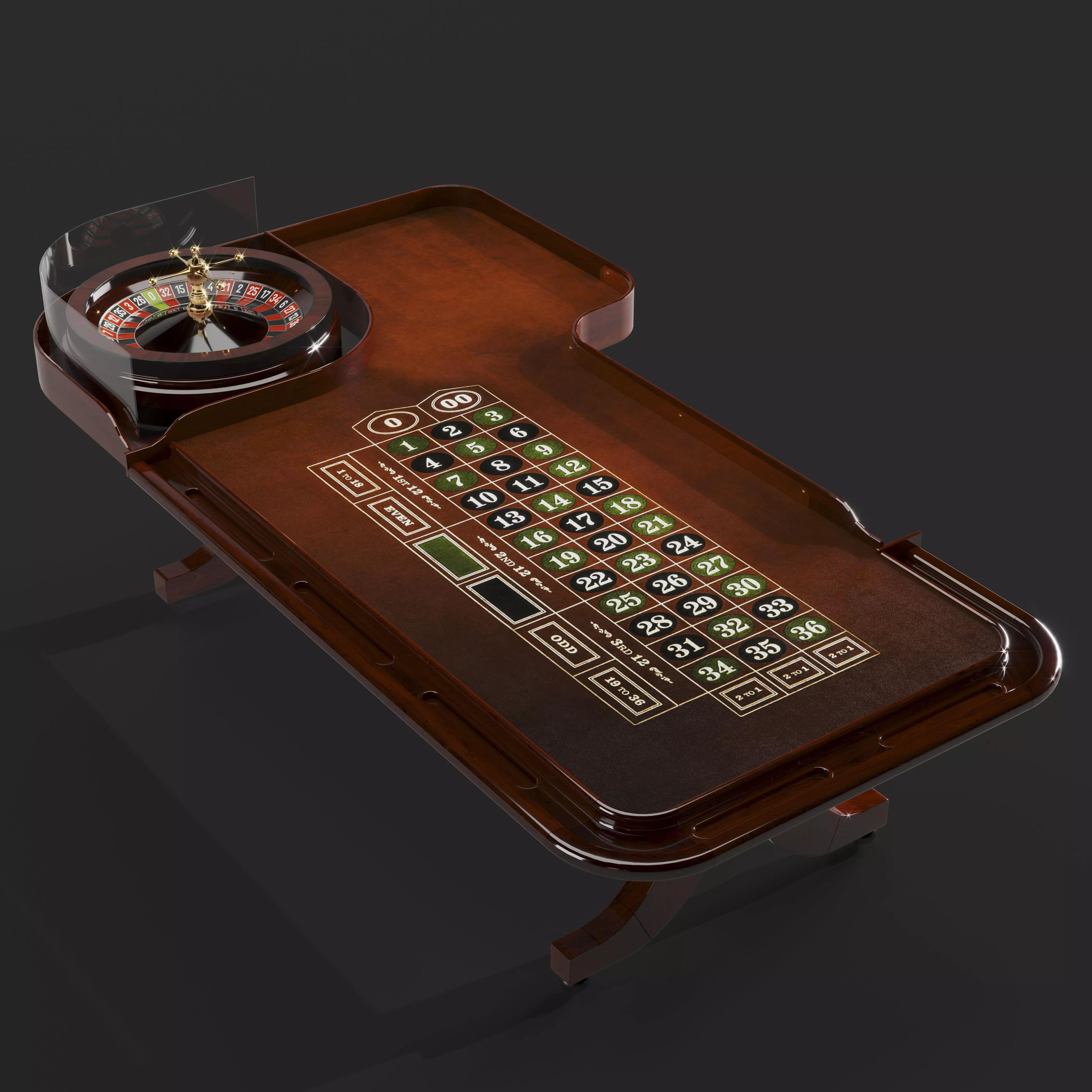 casino roulette table  3D model_0