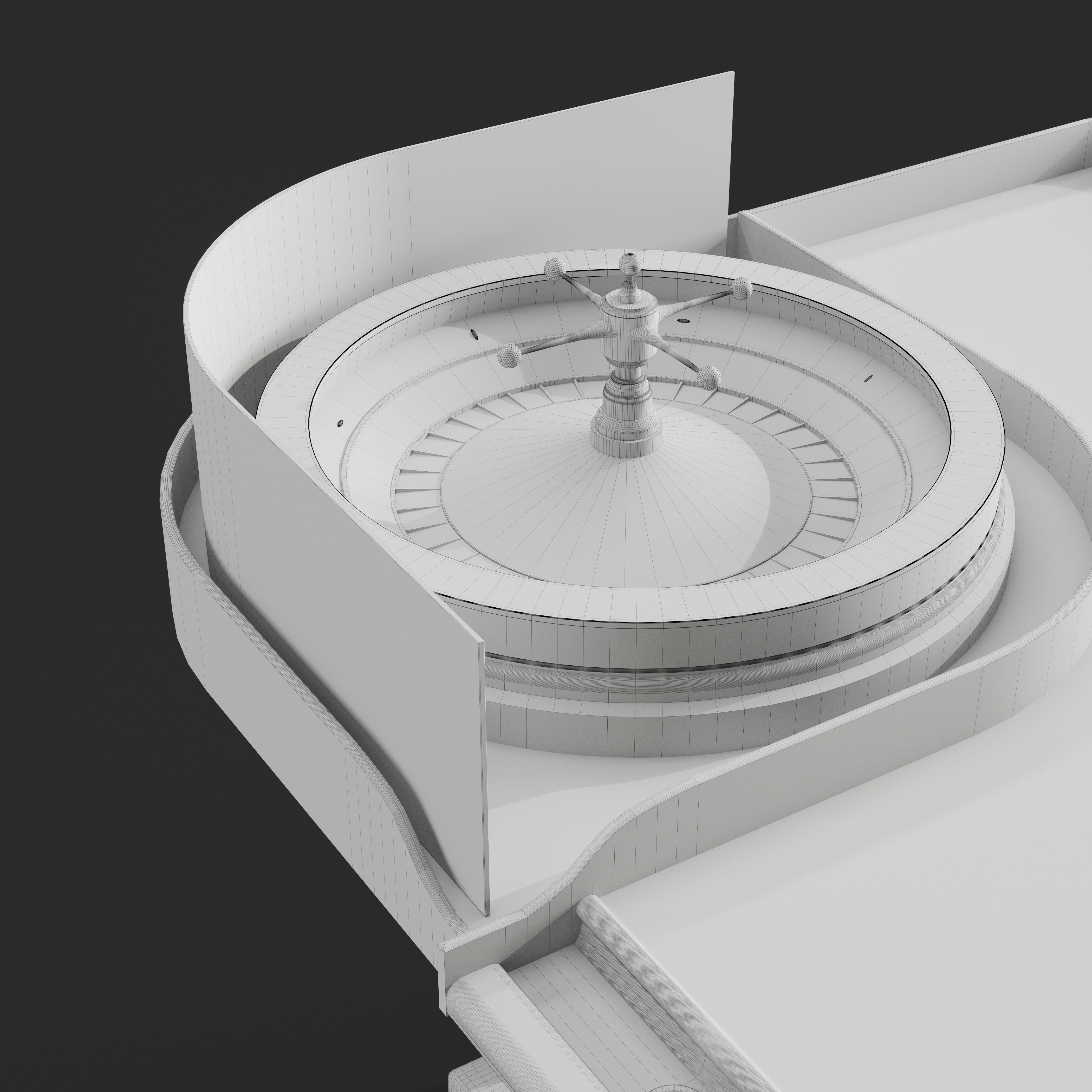 casino roulette table  3D model_13