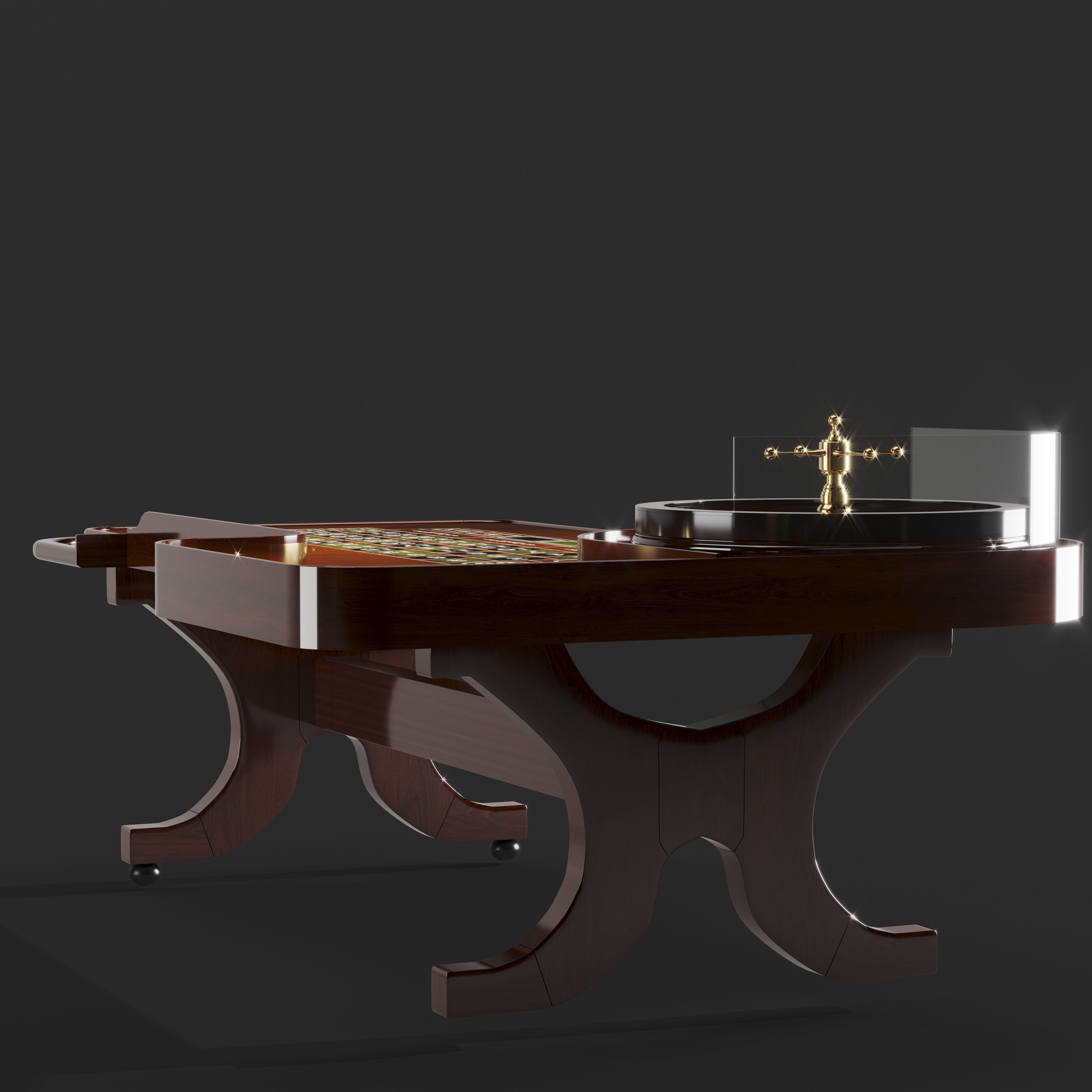 casino roulette table  3D model_10