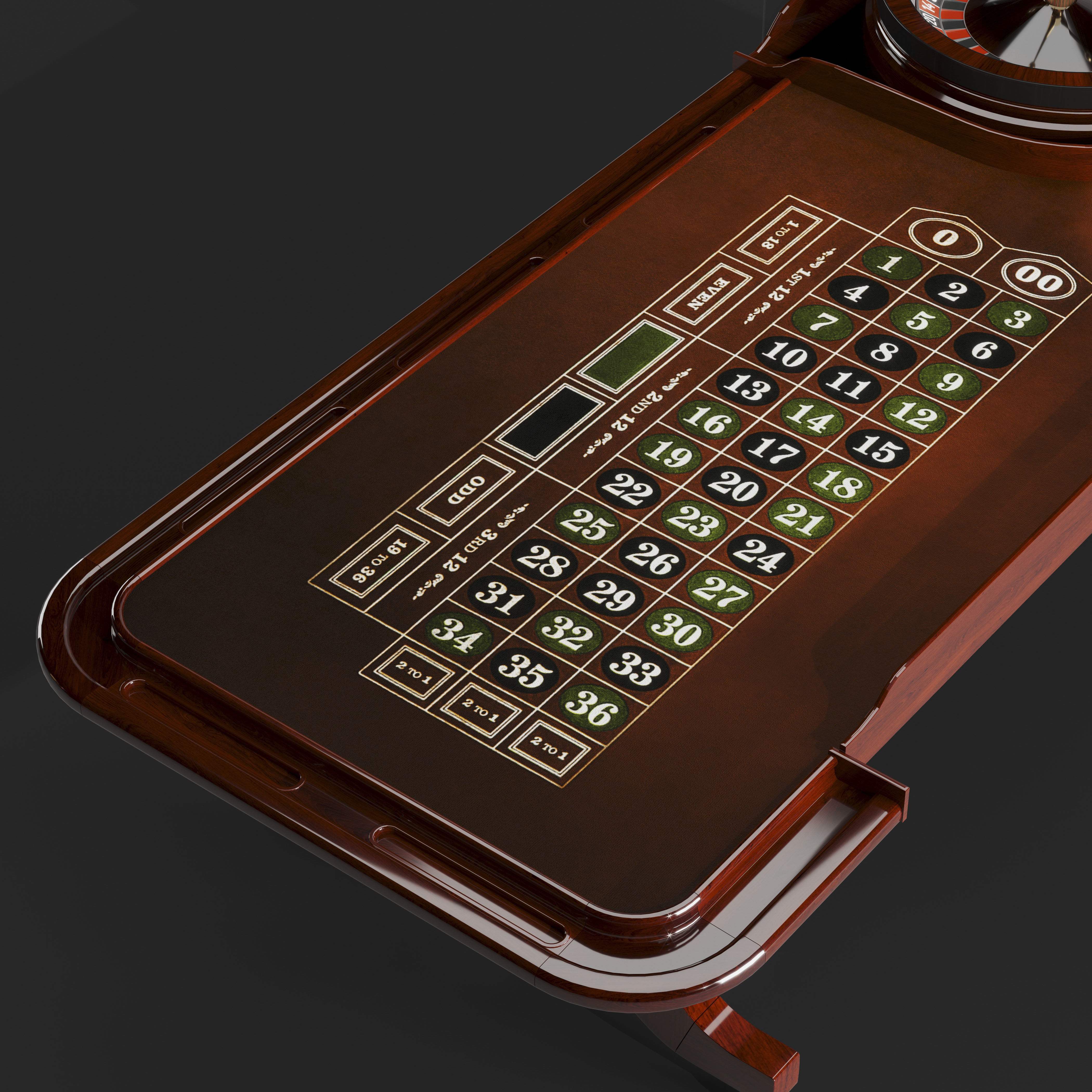 casino roulette table  3D model_6