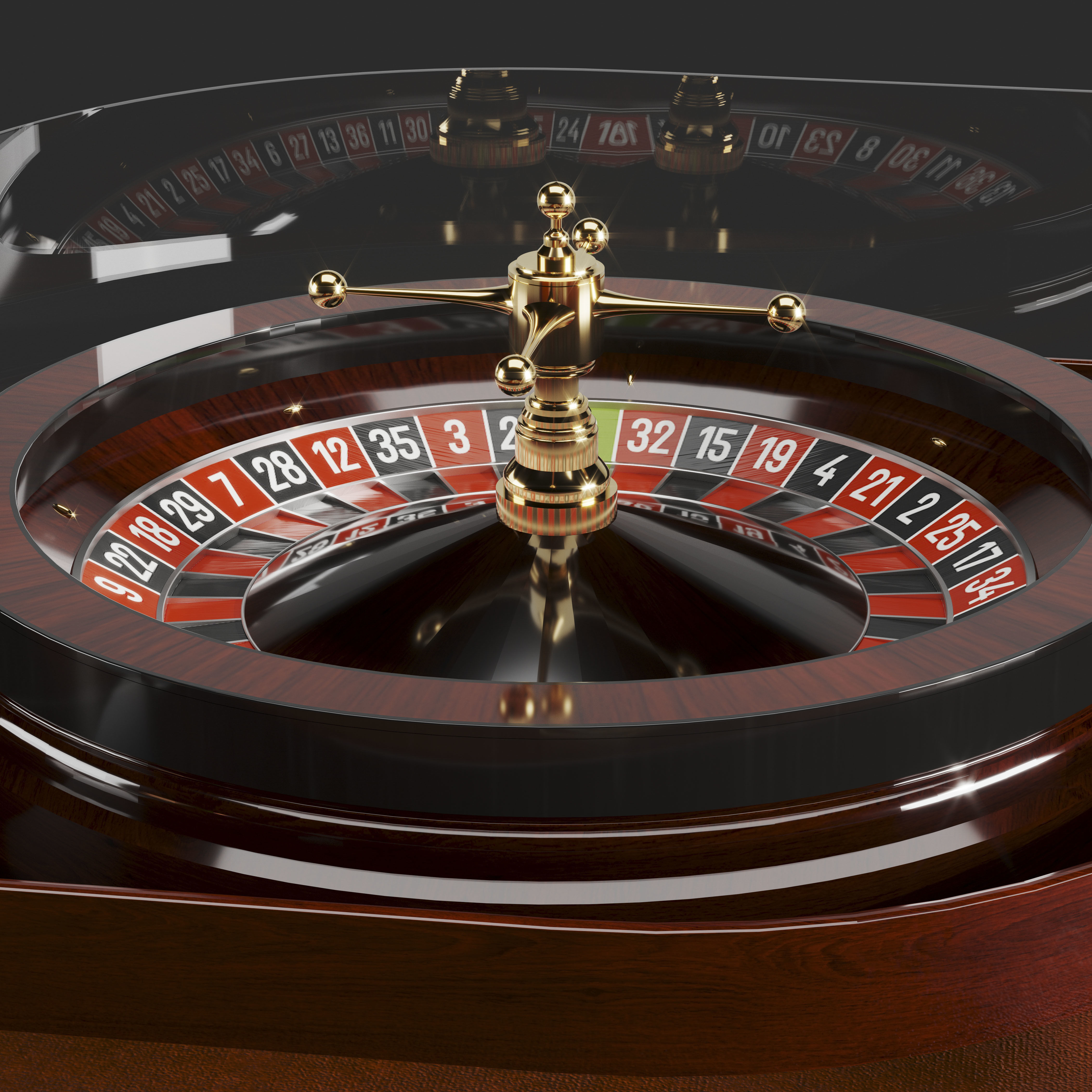 casino roulette table  3D model_4