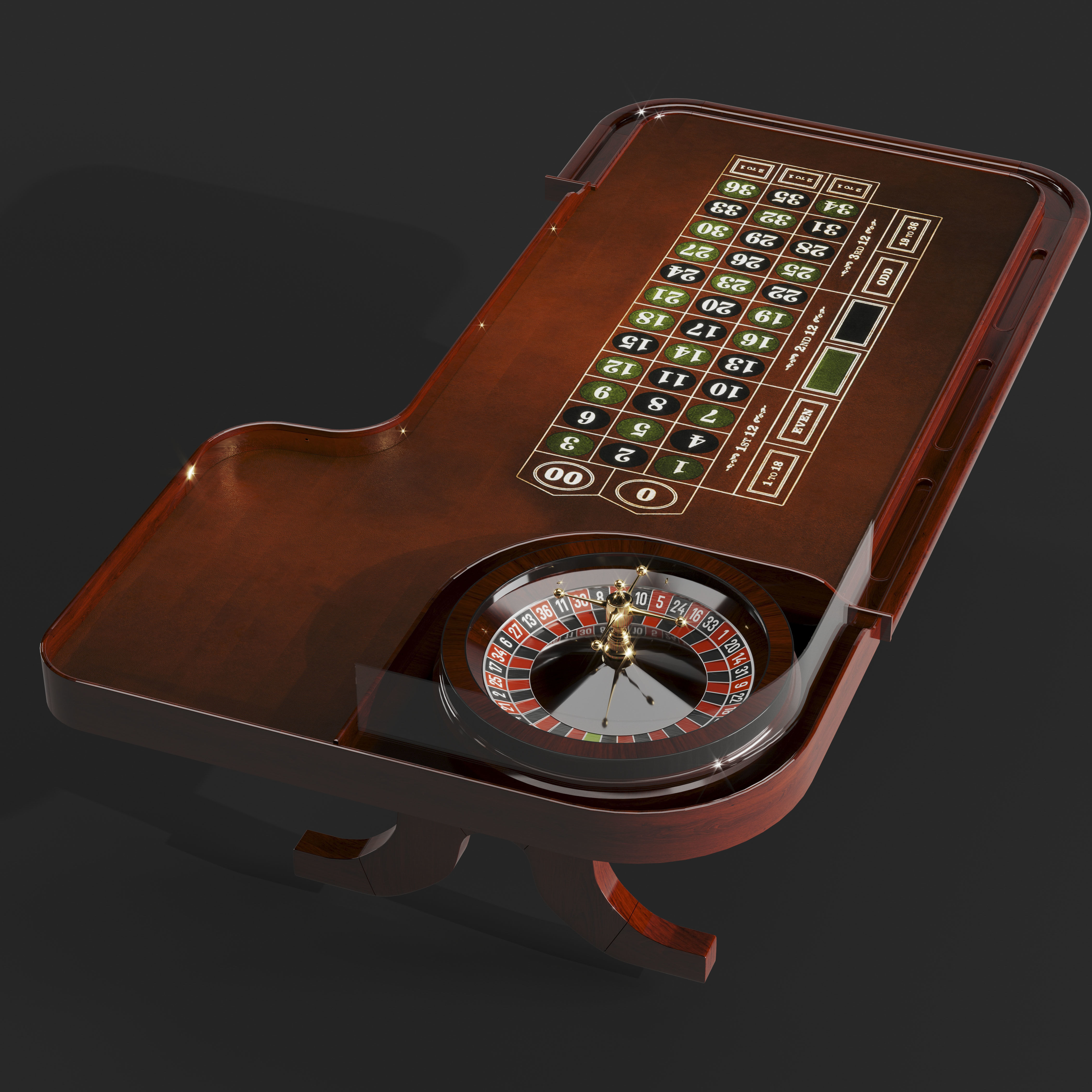 casino roulette table  3D model_11