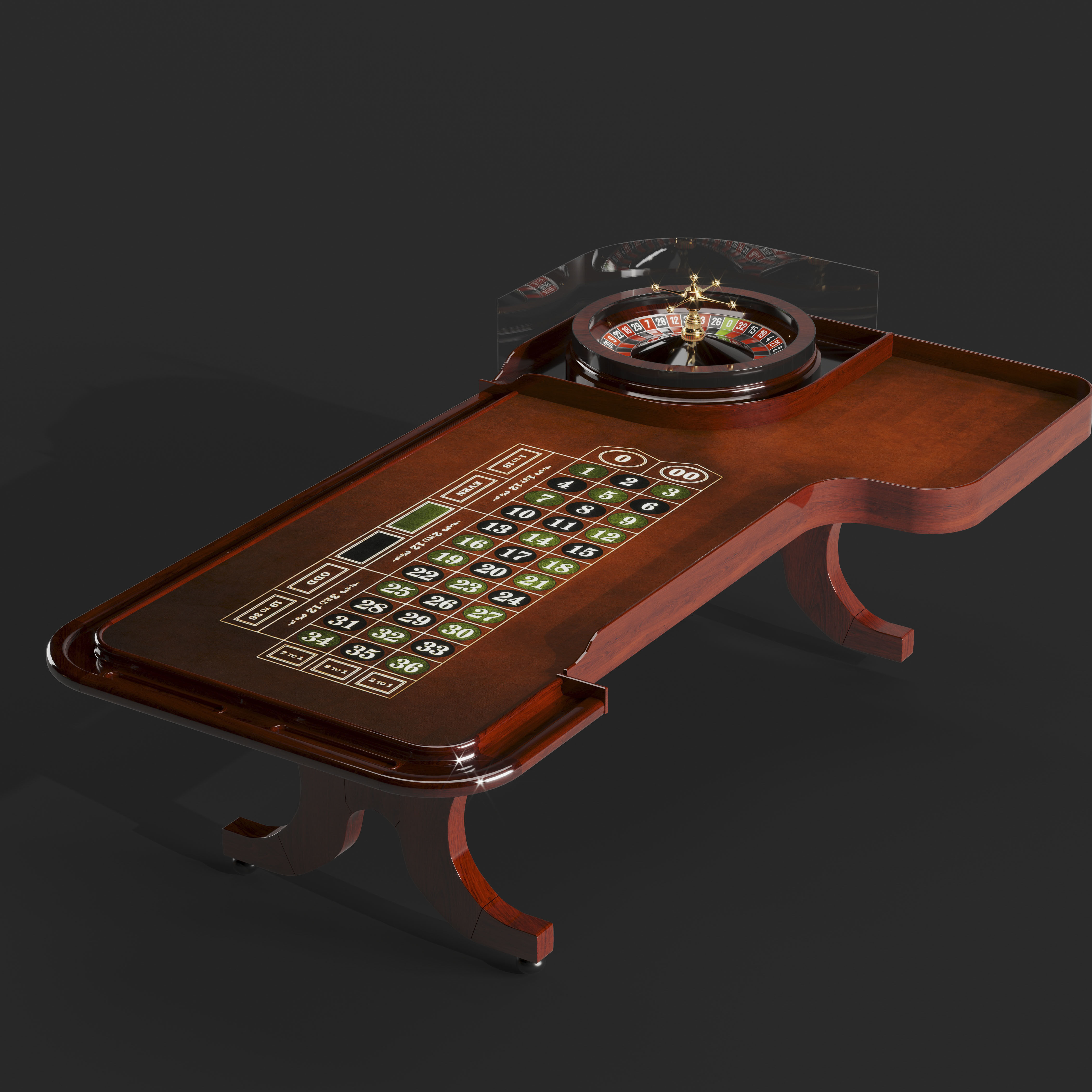 casino roulette table  3D model_5