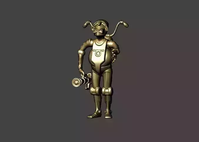 Humbot robot from Atlantic Galaxy series 3D print model